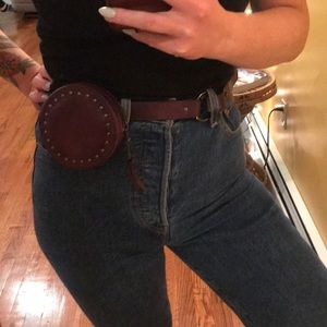 Rebecca Minkoff burgundy leather belt bag